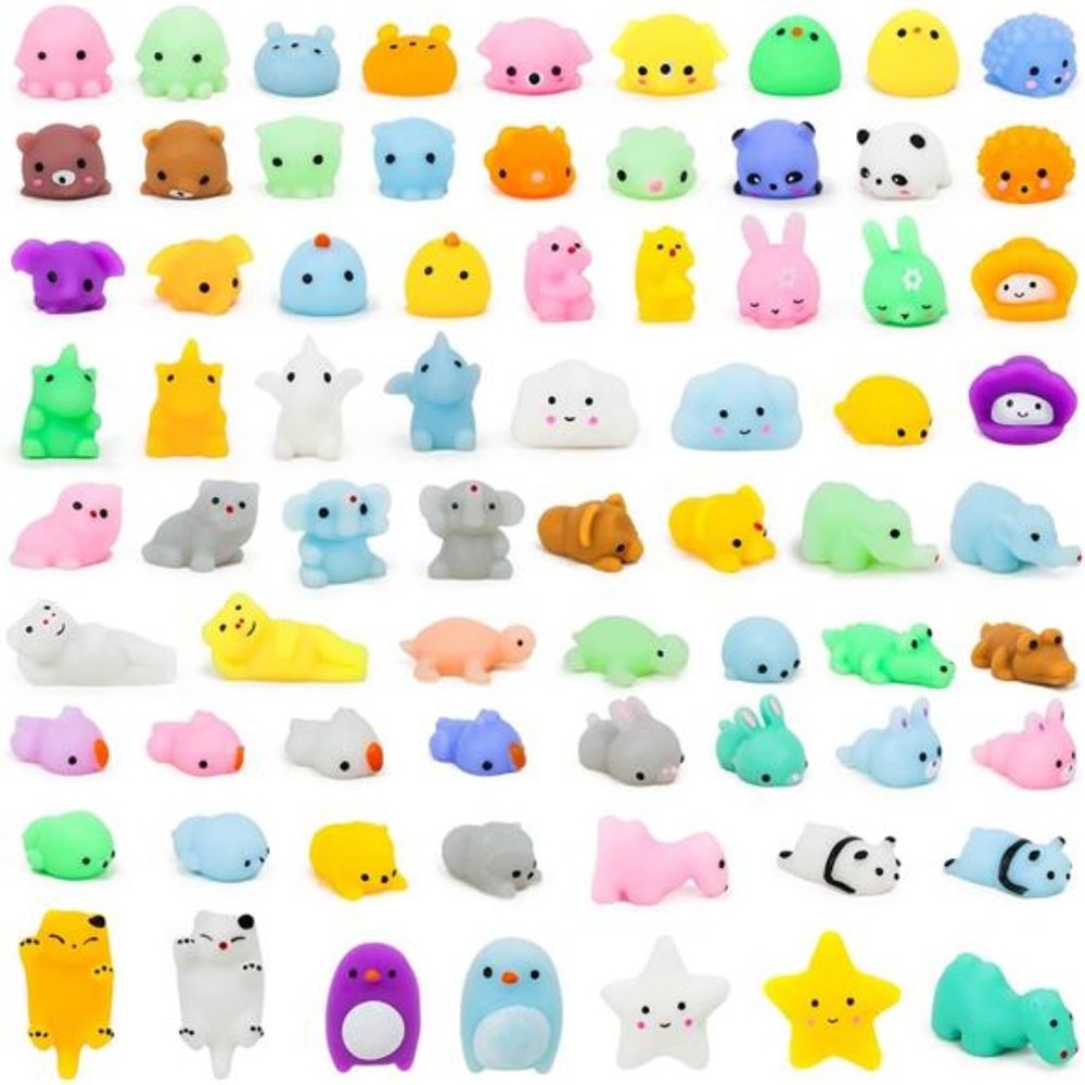 72 Pcs Kawaii Squishies, Mochi Squishy Toys for Kids Party Favors